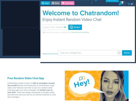 You may give it a shot for talking to strangers. . Chatrandom porn